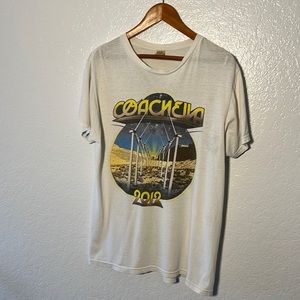 Coachella music festival white tshirt size large